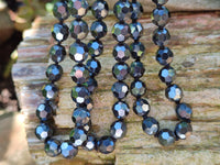 Polished Hematite Faceted Bead Necklace - sold per item- From China