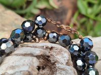 Polished Hematite Faceted Bead Necklace - sold per item- From China