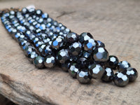 Polished Hematite Faceted Bead Necklace - sold per item- From China