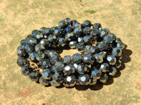 Polished Hematite Faceted Bead Necklace - sold per item- From China