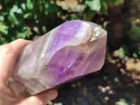 Polished Chevron Amethyst Point x 1 from Madagascar