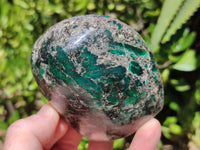 Polished Rare Emerald Mica In Matrix Standing Free Forms x 3 From Mutoko, Zimbabwe