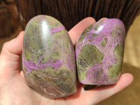 Polished Stichtite Standing Free Forms x 4 From Barberton, South Africa