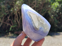 Polished Rare Blue Lace Agate Standing Free Form x 1 From Malawi