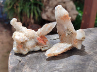 Natural Drusy Quartz Coated Calcite Pseudomorph Specimens x 12 From Alberts Mountain, Lesotho