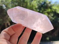 Polished Double Terminated Rose Quartz Points x 12 From Ambatondrazaka, Madagascar