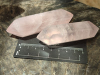 Polished Double Terminated Rose Quartz Points x 12 From Ambatondrazaka, Madagascar