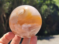 Polished Flower Agate Standing Free Forms x 3 From Antsahalova, Madagascar