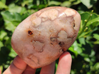 Polished Flower Agate Standing Free Forms x 3 From Antsahalova, Madagascar