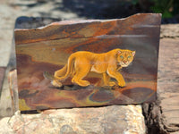 Hand Made Animal Decoupage Stone Slabs x 3 From Southern Africa