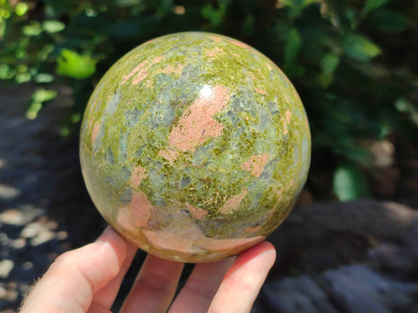 Polished Unakite Sphere x 1 From South Africa