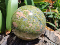 Polished Unakite Sphere x 1 From South Africa