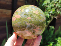 Polished Unakite Sphere x 1 From South Africa