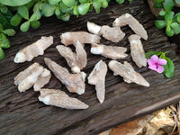 Natural Drusy Quartz Coated Calcite Pseudomorph Specimens x 12 From Alberts Mountain, Lesotho