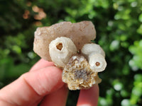 Natural Drusy Quartz Coated Calcite Pseudomorph Specimens x 12 From Alberts Mountain, Lesotho