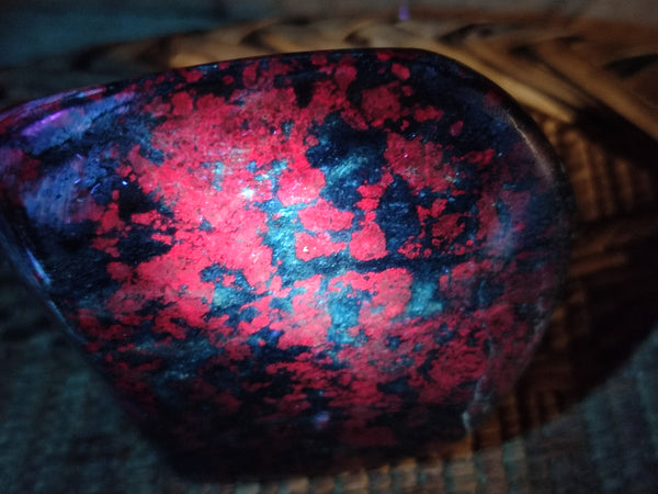 Polished Ruby Corundum In Chrome Verdite Standing Free Forms x 3 From Zimbabwe