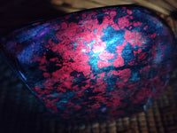 Polished Ruby Corundum In Chrome Verdite Standing Free Forms x 3 From Zimbabwe