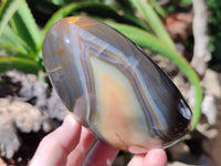 Polished Dendritic Agate Standing Free Forms x 4 From Madagascar