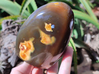 Polished Dendritic Agate Standing Free Forms x 4 From Madagascar