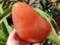 Polished Orange Twist Calcite Standing Free Form x 1 From Madagascar