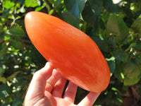 Polished Orange Twist Calcite Standing Free Form x 1 From Madagascar