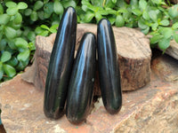 Polished Black Basalt Massage Wands x 6 From Madagascar