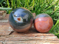 Polished Polychrome Jasper Spheres x 6 From Mahajanga, Madagascar