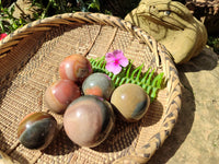 Polished Polychrome Jasper Spheres x 6 From Mahajanga, Madagascar