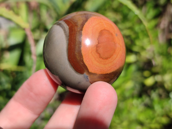 Polished Polychrome Jasper Spheres x 6 From Mahajanga, Madagascar