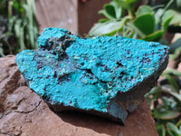 Natural Chrysocolla With Malachite Specimens x 5 From Congo