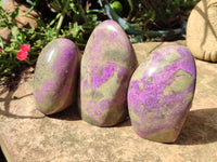 Polished Stichtite Standing Free Forms x 6 From Barberton, South Africa