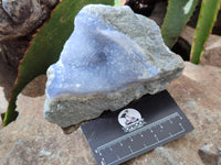 Natural Blue Lace Agate Geode Specimens x 3 From Nsanje, Malawi