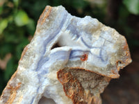 Natural Blue Lace Agate Geode Specimens x 12 From Nsanje, Malawi