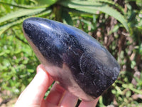 Polished Black Tourmaline Standing Free Forms x 2 From Madagascar