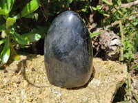 Polished Black Tourmaline Standing Free Forms x 2 From Madagascar