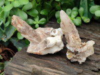 Natural Drusy Quartz Coated Calcite Pseudomorph Specimens x 12 From Alberts Mountain, Lesotho