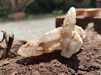 Natural Drusy Quartz Coated Calcite Pseudomorph Specimens x 12 From Alberts Mountain, Lesotho