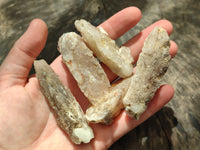 Natural Drusy Quartz Coated Calcite Pseudomorph Specimens x 12 From Alberts Mountain, Lesotho