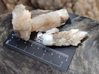 Natural Drusy Quartz Coated Calcite Pseudomorph Specimens x 12 From Alberts Mountain, Lesotho