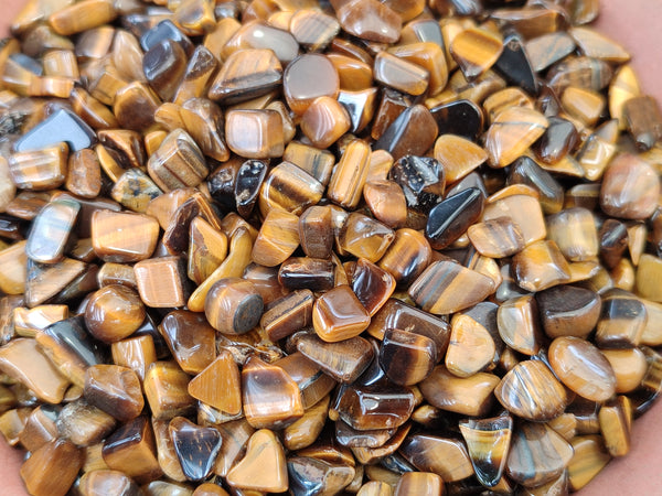 Polished Tigers Eye Tumbled Stones - sold per kg - From South Africa