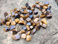 Polished Tigers Eye Tumbled Stones - sold per kg - From South Africa