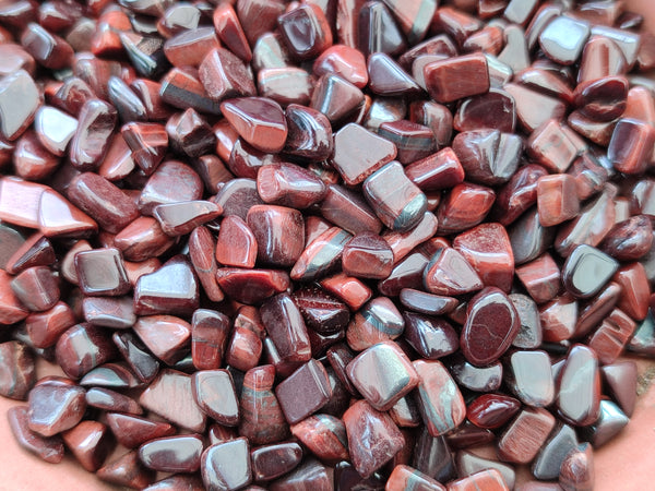 Polished Red Tigers Eye Tumble Stones - sold per kg - From South Africa