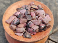 Polished Rhodonite Tumbled Stones - sold per kg - From Madagascar