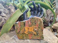 Hand Made Animal Decoupage Stone Slabs x 3 From Southern Africa