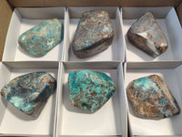 Polished Shattuckite With Azurite & Chrysocolla Free Forms x 6 From Congo