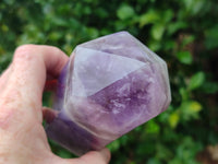 Polished Chevron Amethyst Points x 2 from Madagascar