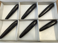 Polished Black Basalt Massage Wands x 6 From Antsirabe, Madagascar