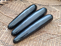 Polished Black Basalt Massage Wands x 6 From Antsirabe, Madagascar