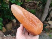 Polished Orange Twist Calcite Standing Free Form x 1 From Madagascar