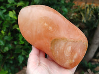 Polished Orange Twist Calcite Standing Free Form x 1 From Madagascar